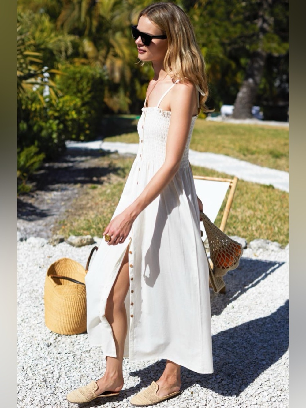Emerson Fry SANTIAGO SUNDRESS - IVORY ORGANIC - Picture 2 of 7